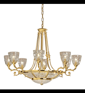 Đèn chùm đồng Possoni (ý) 1999/6+8-C