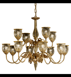 đèn chùm đồng possoni (ý) 227/8+4  