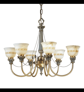 đèn chùm đồng possoni (ý) 27089-6