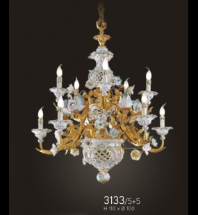 Đèn chùm đồng FBAI - ITALIA 3133/5+5