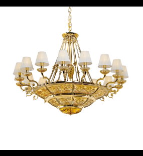 Đèn chùm đồng Possoni (ý) 3999/14+16