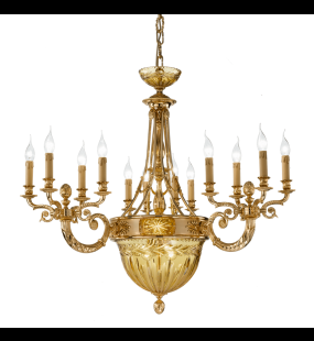 Đèn chùm đồng Possoni (ý) 430/15+2