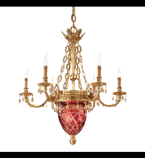 đèn chùm đồng possoni (ý) 4300-6