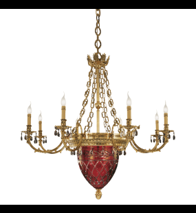 đèn chùm đồng possoni (ý) 4300-8