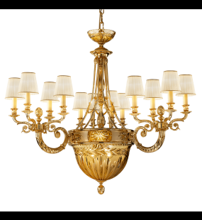 Đèn chùm đồng Possoni (ý) 431/15+2