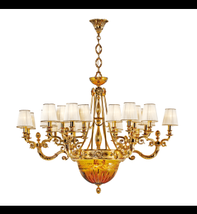 Đèn chùm đồng Possoni (ý) 431/24+6