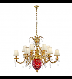 đèn chùm đồng possoni (ý) 4400-12