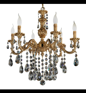 Đèn chùm đồng Possoni (ý) 504/6-SH/G