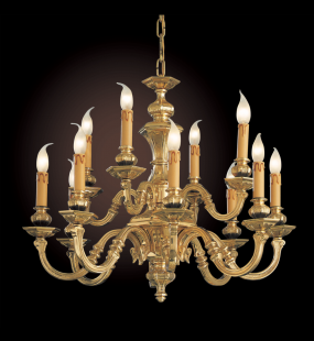 Đèn chùm đồng Possoni (ý) 777/8+4