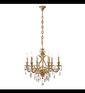 Đèn chùm đồng Possoni (ý) 793/6-SH/G