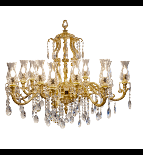 Đèn chùm đồng Possoni (ý) 830/8+8-SH/G30