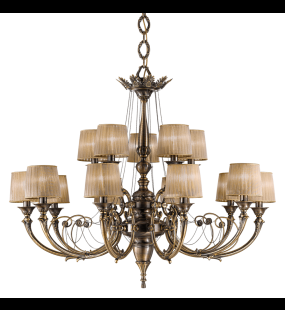 Đèn chùm đồng Possoni (ý) 859/10+5