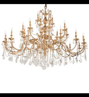 Đèn chùm đồng Possoni (ý) 888/28D2-SH/P