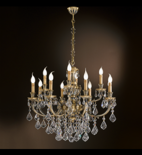 Đèn chùm đồng Possoni (ý) 888/8+4-SH/P