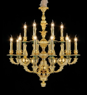 Đèn chùm đồng LUXURY HT8019-12 + 6