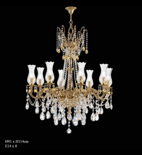 đèn chùm đồng possoni (ý) 095-8sh