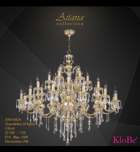 ĐÈN CHÙM ĐỒNG KLOBE ATN1AB24