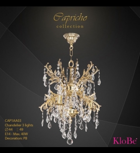 ĐÈN CHÙM ĐỒNG KLOBE CAP1AA03