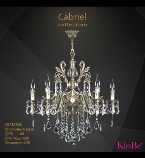 ĐÈN CHÙM ĐỒNG KLOBE CBR1AA06