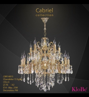 ĐÈN CHÙM ĐỒNG KLOBE CBR1AB15