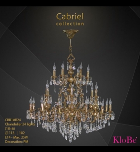 ĐÈN CHÙM ĐỒNG KLOBE CBR1AB24