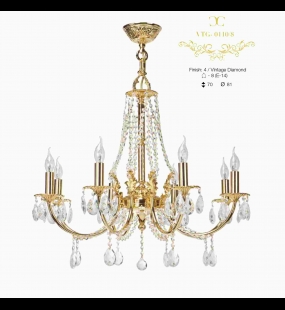 Đèn Chùm Đồng Cordon VTG-0110-8