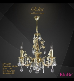 ĐÈN CHÙM ĐỒNG KLOBE ELV1AA03