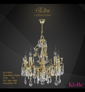 ĐÈN CHÙM ĐỒNG KLOBE ELV1AA05