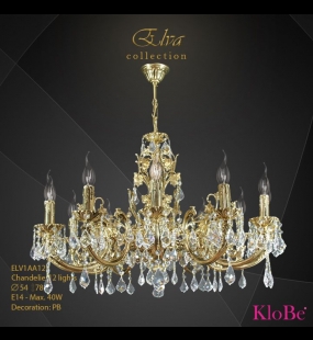 ĐÈN CHÙM ĐỒNG KLOBE ELV1AA12