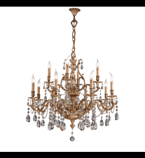 đèn chùm đồng possoni (ý) 093-12sh