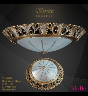 ĐÈN ÁP TRẦN ĐỒNG KLOBE ST14M2T2