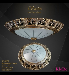 ĐÈN ÁP TRẦN ĐỒNG KLOBE ST14P2T2