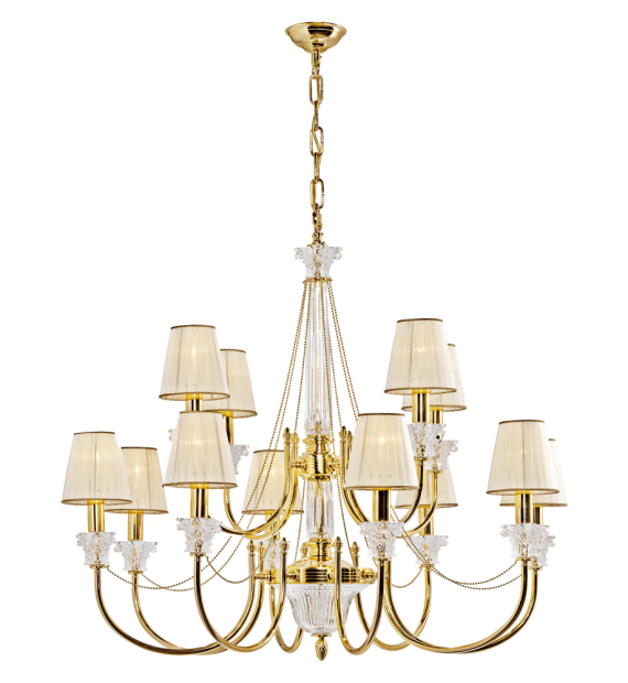 đèn chùm đồng possoni (ý) 37089-12