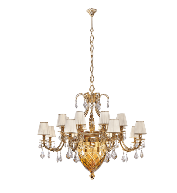 đèn chùm đồng possoni (ý) 4400-16