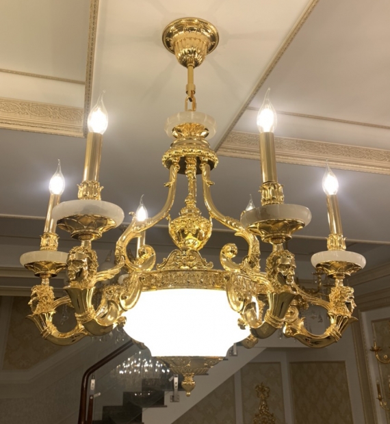 Đèn chùm đồng LUXURY HT7034-6