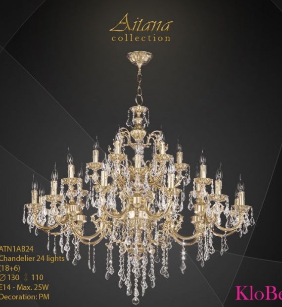 ĐÈN CHÙM ĐỒNG KLOBE ATN1AB24