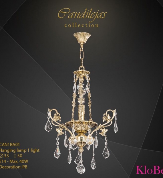 ĐÈN CHÙM ĐỒNG KLOBE CAN1BA01