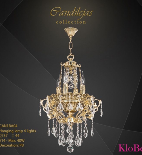 ĐÈN CHÙM ĐỒNG KLOBE CAN1BA04