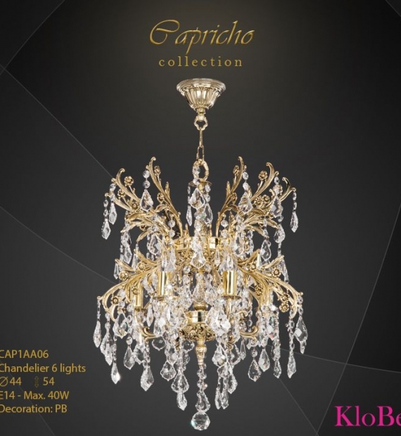 ĐÈN CHÙM ĐỒNG KLOBE CAP1AA06