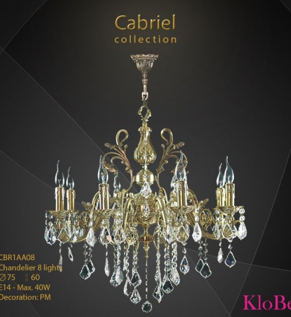 ĐÈN CHÙM ĐỒNG KLOBE CBR1AA08