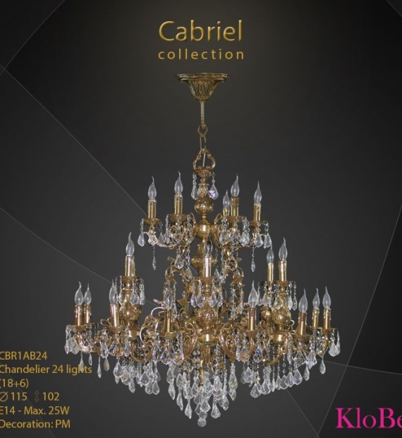 ĐÈN CHÙM ĐỒNG KLOBE CBR1AB24