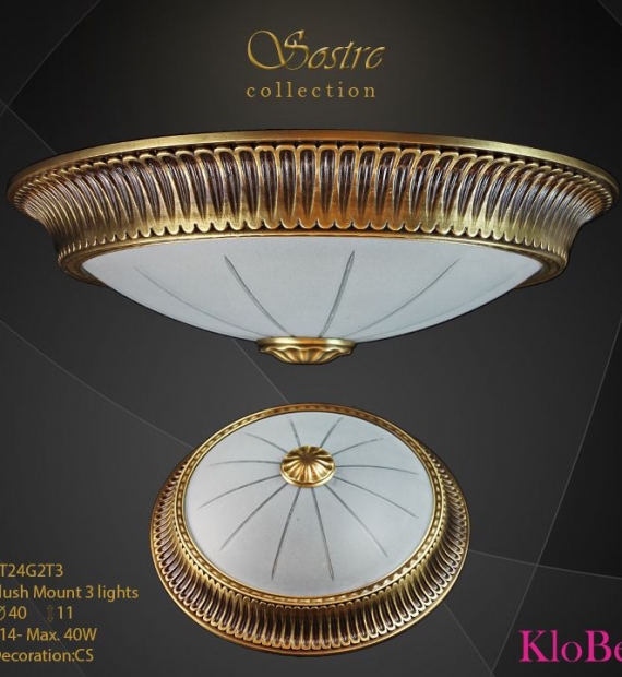 ĐÈN ÁP TRẦN ĐỒNG KLOBE ST14G2T3